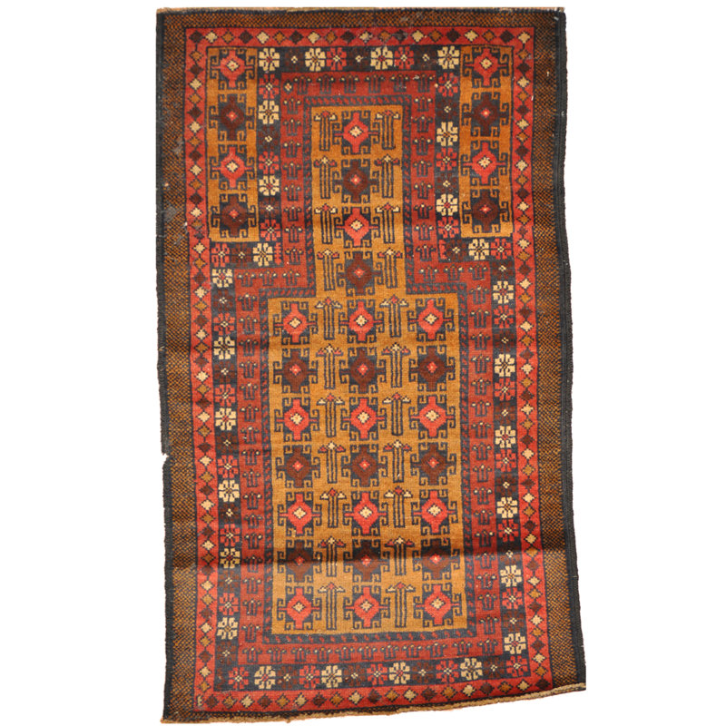 One-of-a-Kind 2'7 X 4'7 Wool Area Rug in Red