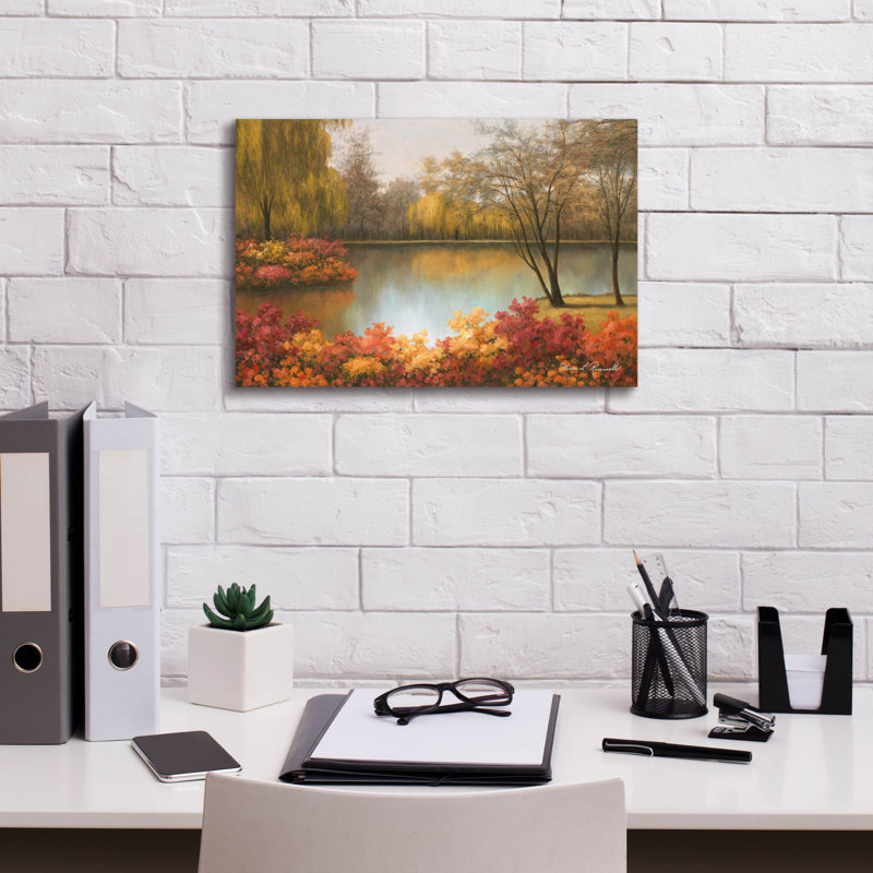 «Autumn Palette» par Diane Romanello, art mural sur toile, H 12 po x l 18 po x P 0,75 po