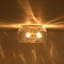 Brass 3-Light Hammered Glass Bowl Flush Mount