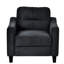Canapé modulaire en velours noir 1 + 2 + 3 pour le salon avec coussins moelleux et accoudoirs carrés avec dossier moderne et épais-1818734165