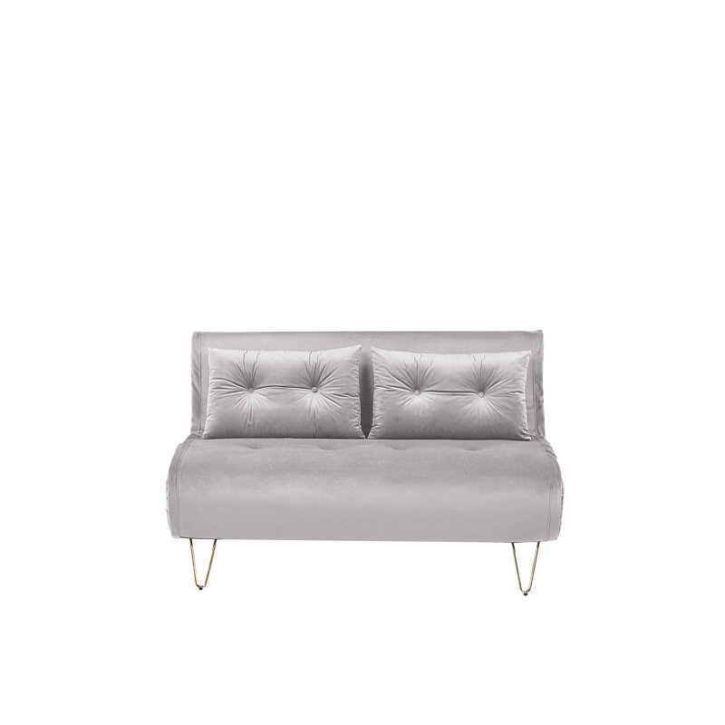 Millar Queen 130cm Upholstered Futon And Mattress, Grey