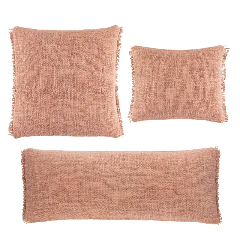 Nude Linen 16x20 Pillow with Fringe