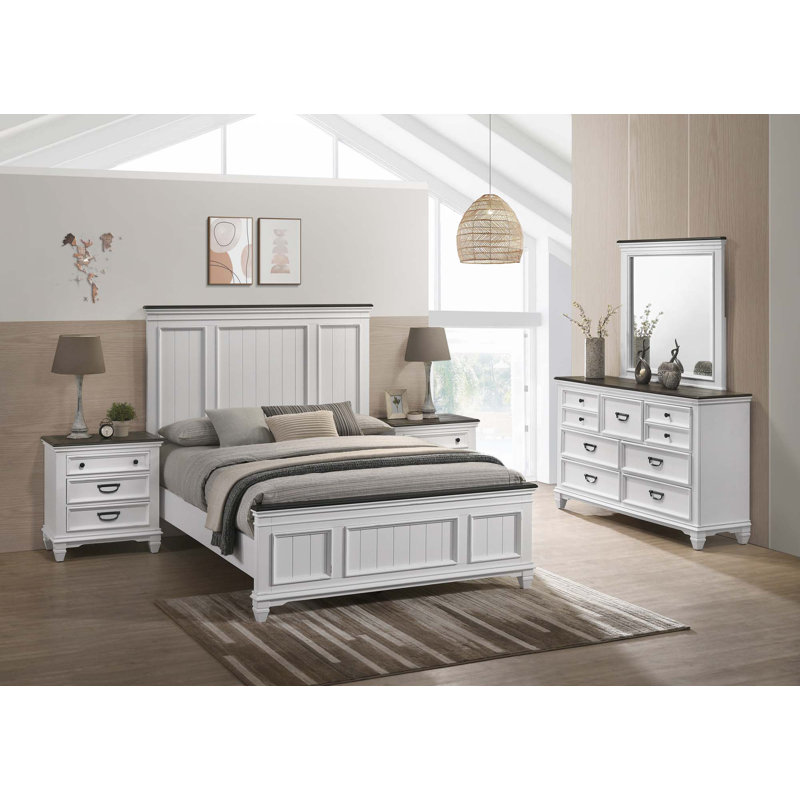 Bedroom Set, Bed;2 Nightstands;Dresser;Dresser Mirror, Queen
