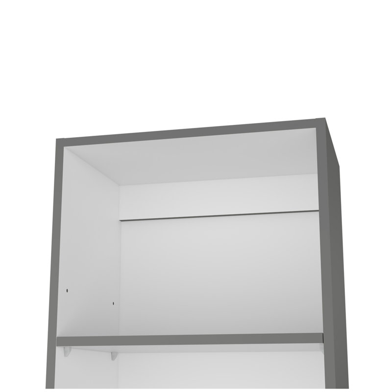 Bibliothèque TG, bureau, gris mat / blanc, Blanc / Gris, (5 tablettes) H 71,1 po x l 17,72 po x P 11,77 po