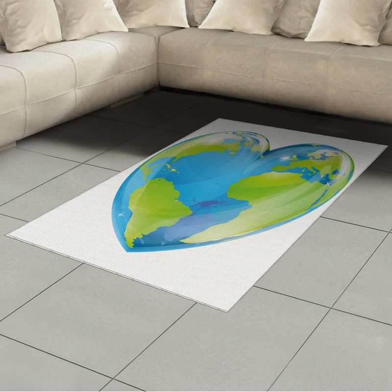 Tapis décoratif en polyuréthane à haute densité de fibres terreuses, Rectangle— 4 pi x 5 pi 8 po
