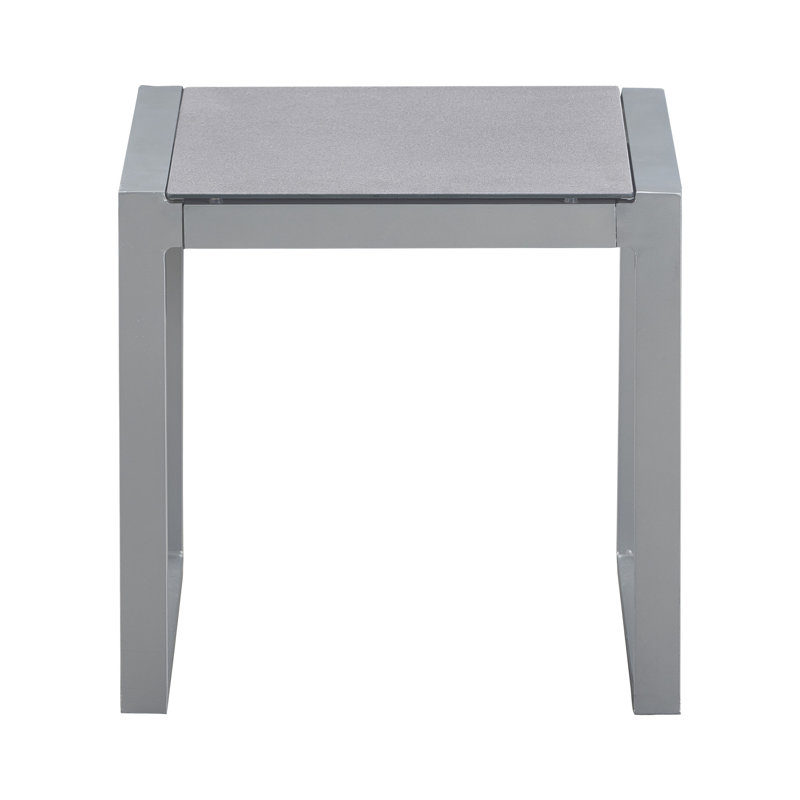 Table d'appoint d'extérieur Elle Decor Tropez, gris