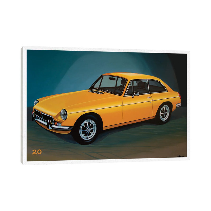 MGB GT 1966 by Paul Meijering - Floater Frame Print on Canvas