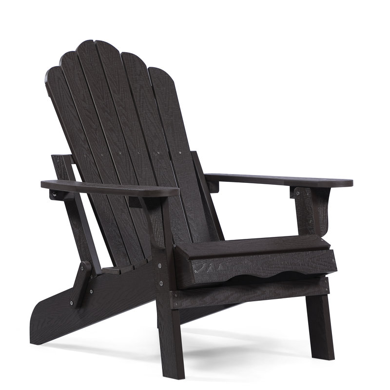 Chaise Adirondack pliante en plastique Henninger, Espresso