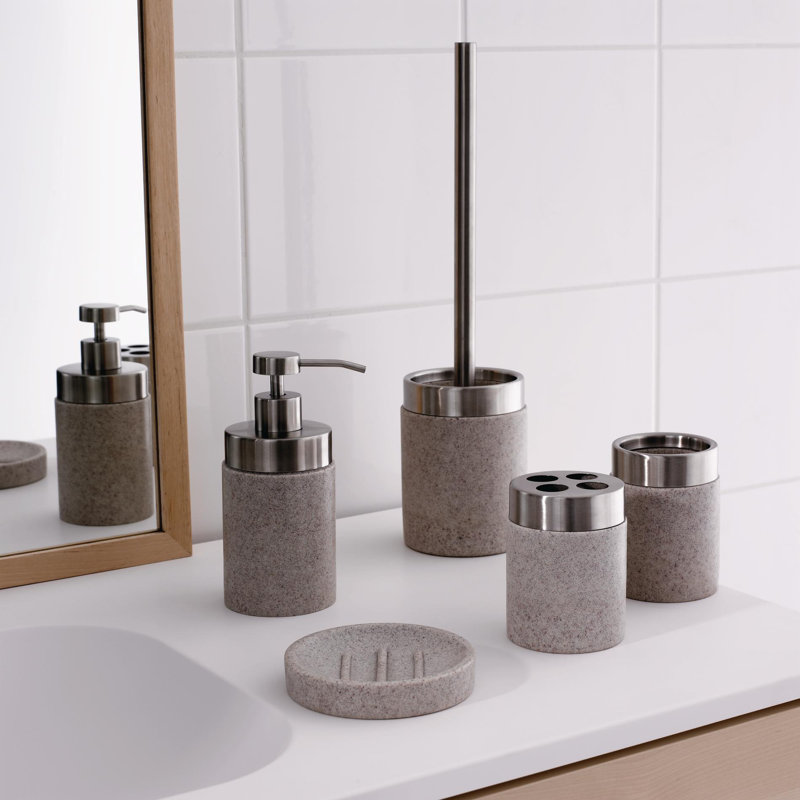 Stone Soap Dispenser, Ecru
