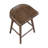 Vira 24 Inch Counter Height Stool Set Of 2, Saddle Seat, Brown Wood-126034584