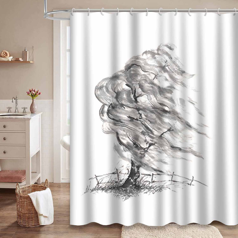 Rideau de douche Willow Tree Wind, L 72 po x l 72 po