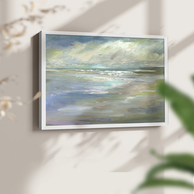 «Beach Light I», reproduction encadrée, H 8 po x l 10 po, Blanc