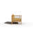 Joriene 3-Person Teak Outdoor Sofa with Sunbrella Dupione Cornsilk Cushion-2091916120