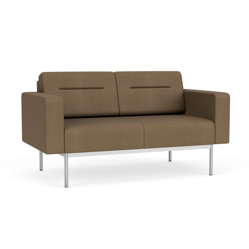 Causeuse de réception Darsey, Sans alimentation, Patriot Plus taupe, Argent argent