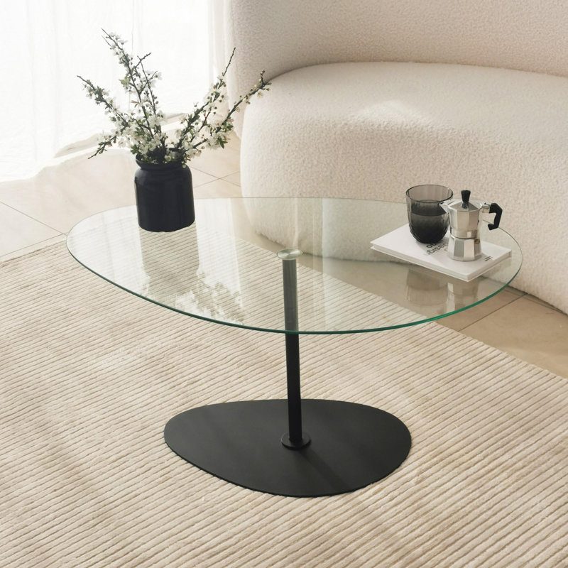Glorias Coffee Table, Transparent, Black