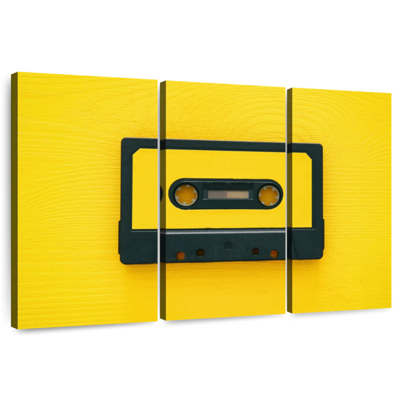 Cassette jaune Abarca, H 32 po x l 50 po