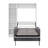 Lit escamotable simple avec canapé et tablettes