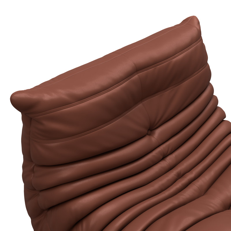 Microfiber Leather Standard Bean Bag Chair and Lounger, Dark Brown Faux Leather, 36.12" X 28,33" X 40.15"