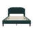 Modern Upholstered Platform Bed , Solid Wood Frame , Nailhead Trim-1385833141-1385833142
