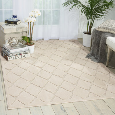 Gleam Geometric Area Rug in Ivory