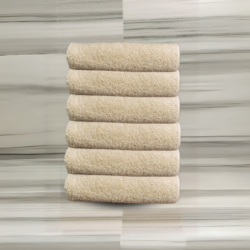 Hammam Piped Washcloths, Cream