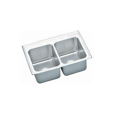 Gourmet 33" L x 22" W Top Mount Kitchen Sink