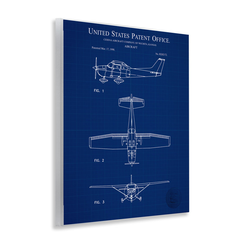 Art mural de brevet d'avions par Karl Hronek
