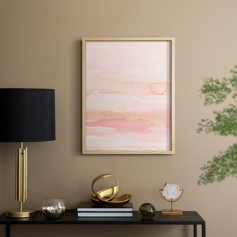 «Rose Fade I», reproduction encadrée - bois massif, Naturel, H 30 po x l 24 po