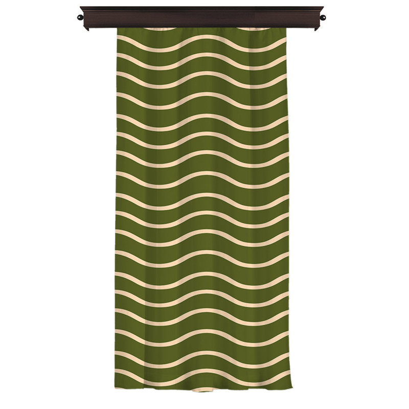 Rideau en polyester Totterdell, Vert