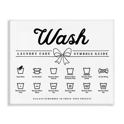 Toile décorative Bow Wash Wash Care, design par lettré et doublé