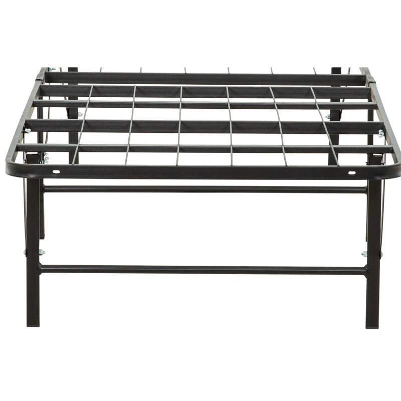 Black Twin Metal Mattress Base - , Ample Storage Option Platform Bed Frame Strong, Extra Bedroom Space, Twin