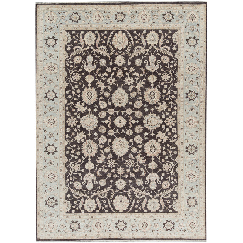 Tapis brun de haute qualité noué à la main
