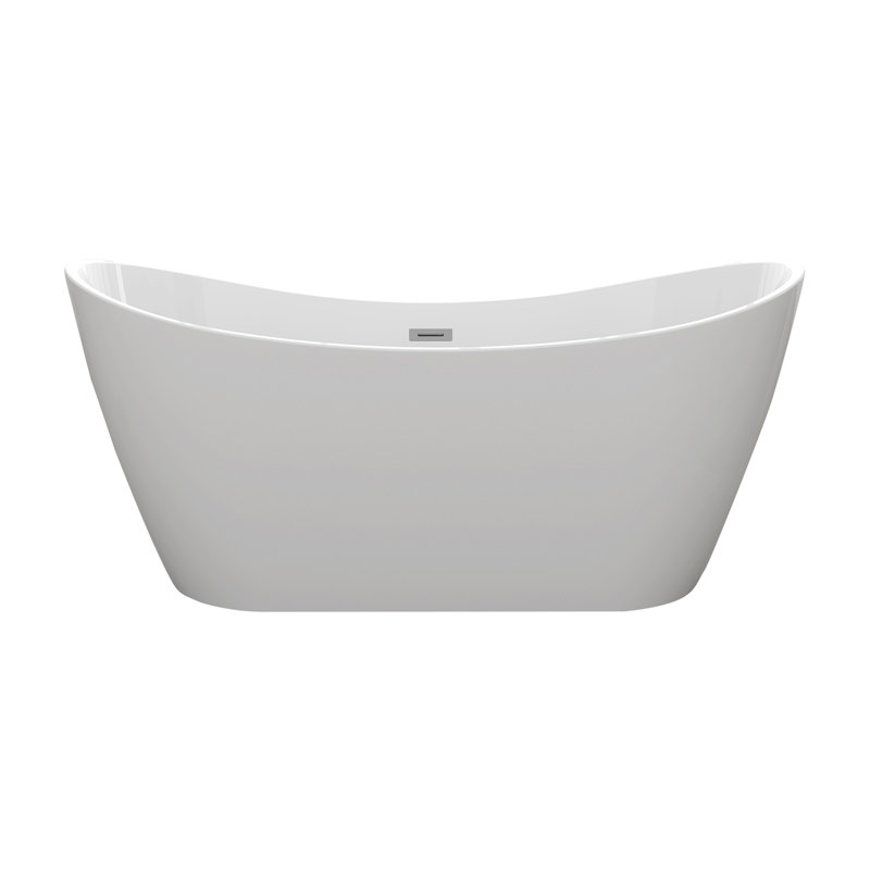 67'' x 31.25'' Freestanding Soaking Acrylic Bathtub, White