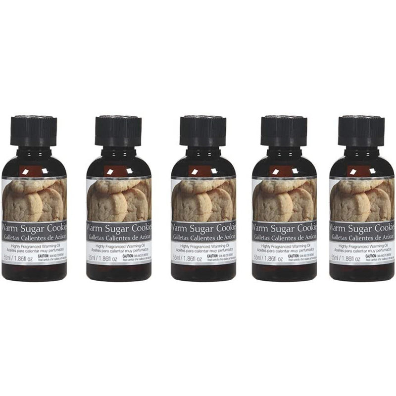 Huiles de réchauffement parfumées Hosley Warm Sugar Cookies - Boîte de 5 (55 ml / 1,86 oz chacune)