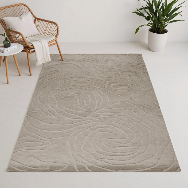 Tapis gris abstrait intérieur et extérieur, Rectangle 9 pi x 12 pi