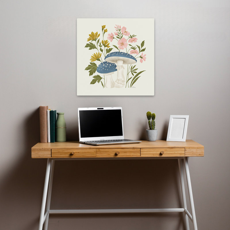Champignons dans la prairie, art floral fantaisiste, H 18 po x l 18 po