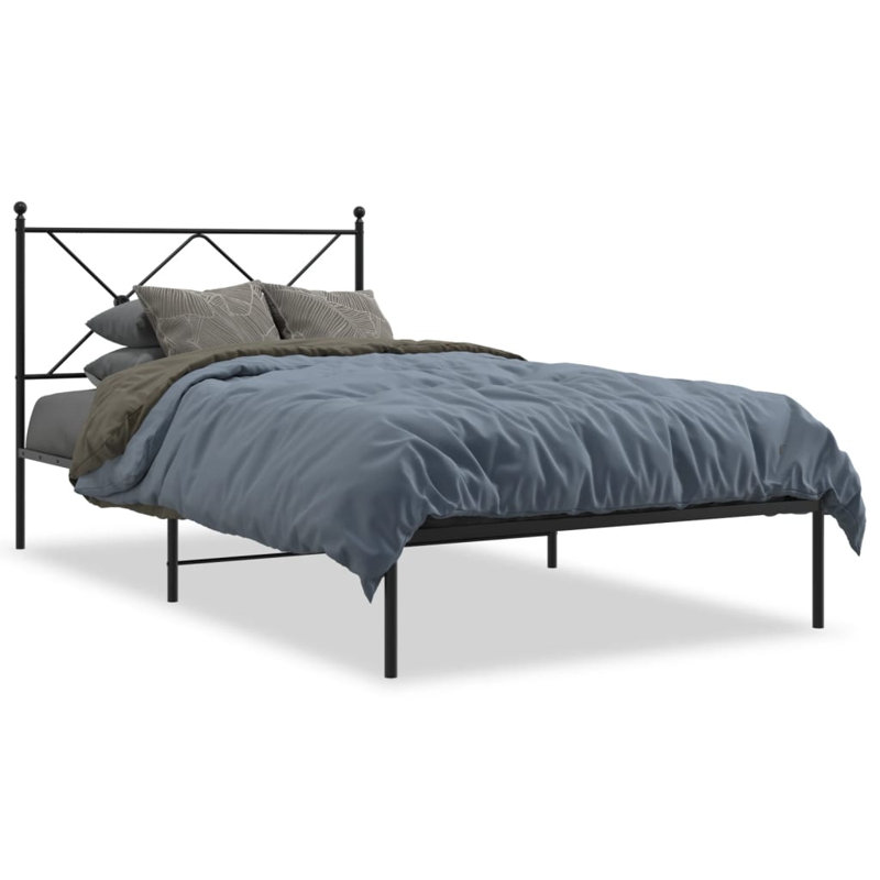 Corrstown Metal Bed, Super King (6'), Black