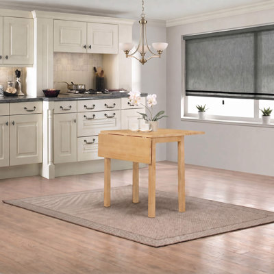 Rubberwood Dining Table with Wood Base