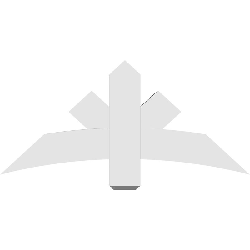Support de pignon Alberta Alberta, H 22 po x l 48 po (pas: 11/12), P 4 po x F 6 po, PVC
