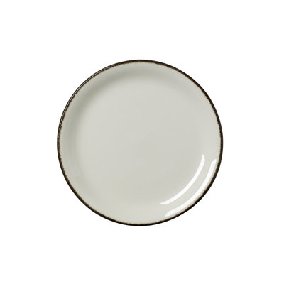 Assiette coupée brun brun