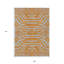 Tapis intérieur lavable à motif animal en cuivre et gris 9 pi x 12 pi
