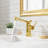Swivel Spout Vessel Bathroom Faucet Single Hole Deck Mount With Single Lever Handle And Round Base-118823330