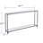 Bergen Narrow Metal Console Table - Silver