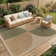 Narze Modern Easy Jute Machine Washable Area Rug with Non-Slip Backing for Patio,Backyard,Balcony ,Deck