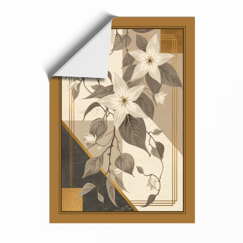 Framed Clematis Study Botanical - Print, Unframed, A2 - 59.4 x 42.0 cm