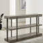 Blakelee 50 po Console rectangulaire gris antique en bois avec tablettes ouvertes à 3 niveaux