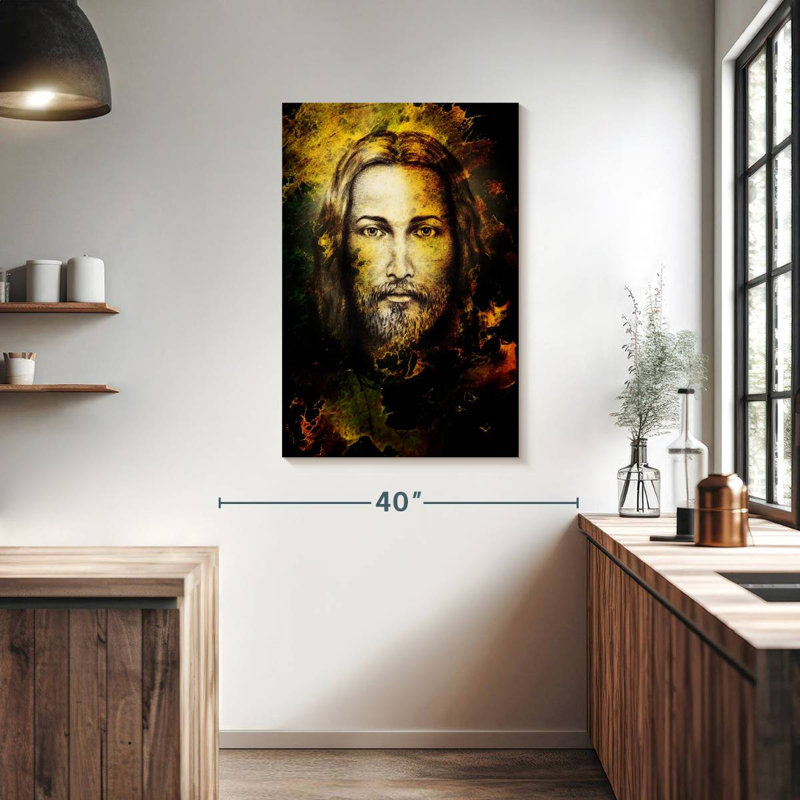 Jésus-Christ abstrait, H 39 po x l 26 po