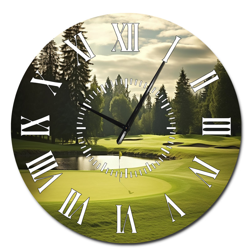 Horloge murale Golf Fairway Serenity - Sports, Surdimensionné