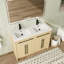 Meuble-lavabo double autoportant 48 po avec plateau en résine et portes à fermeture en douceur 48 po-545996726