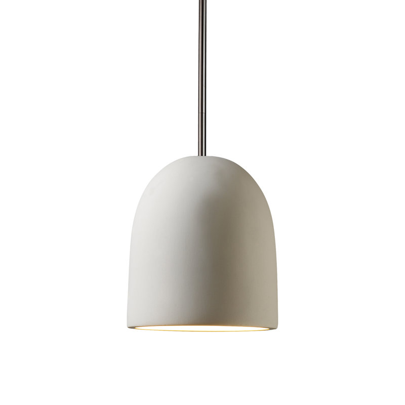Joya 1 - Light Bell Pendant, Brushed Nickel, Bisque